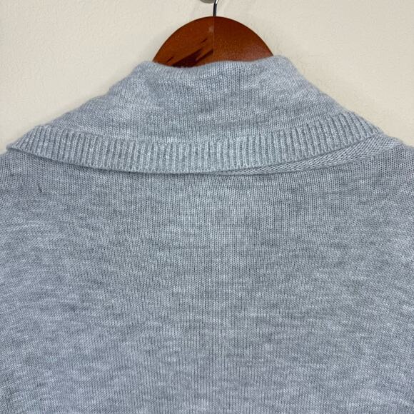 TALBOTS Wool Blend  Women's Sz L Christmas Gray Bird Seasons Tweetings Sweater - Picture 5 of 14